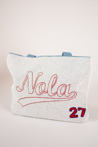 Swoosh Fully Beaded Tote