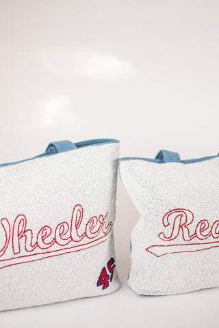 Swoosh Fully Beaded Tote