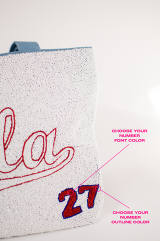 Swoosh Fully Beaded Tote