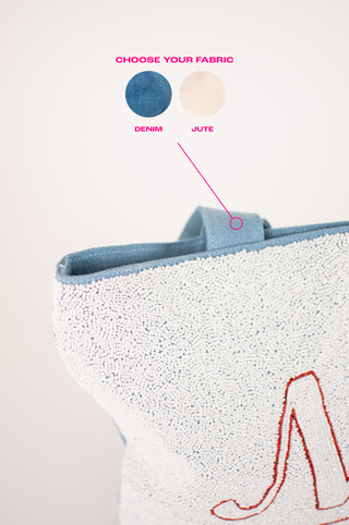 Swoosh Fully Beaded Tote