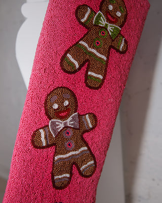 Queen of Sparkles ✦ Gingerbread Stocking in Hot Pink