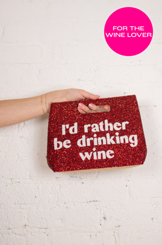 I'd Rather Be Drinking Wine Handle Pouch