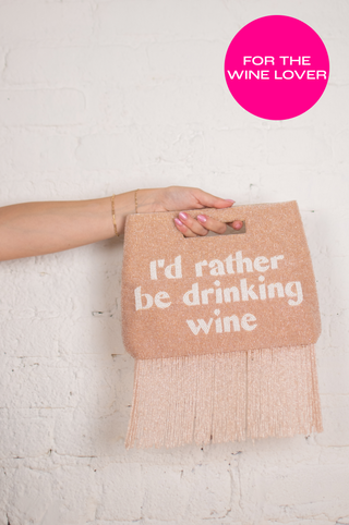 I'd Rather Be Drinking Wine Fringe Pouch