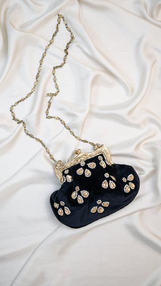 Embellished Velvet Clutch ✦ Trefoil