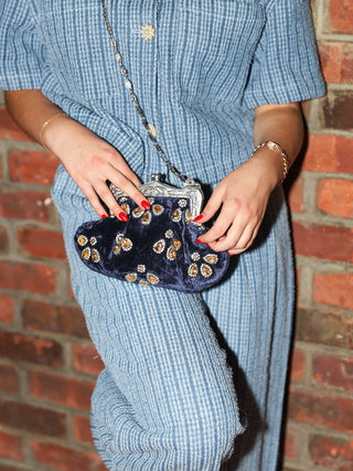 Embellished Velvet Clutch ✦ Trefoil