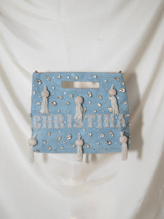 Denim and Diamonds Handle Pouch