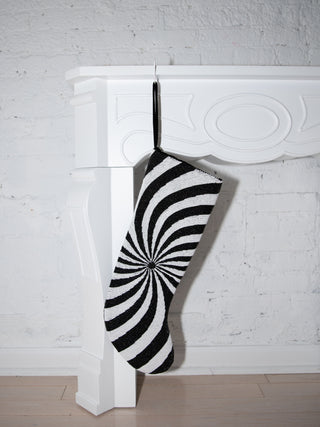 Swirl Stocking ✦ Black and White