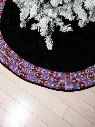 Tree Skirt ✦ Red & Purple Plaid