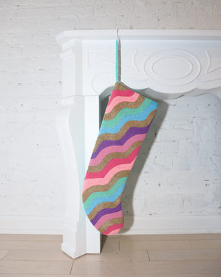 Wavy Stripes Stocking ✦ Candyland with Gold