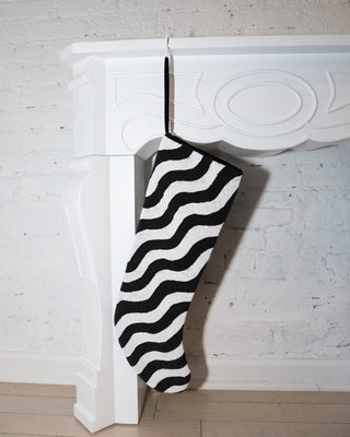 Wavy Stripes Stocking ✦ Black and White