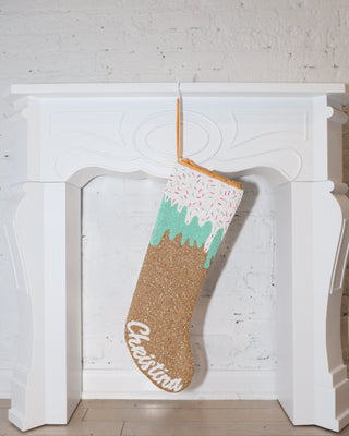 Custom Text Stocking ✦ Ice Cream Drip