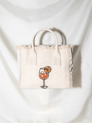 Aperol Spritz Mini Embroidered Getaway Tote