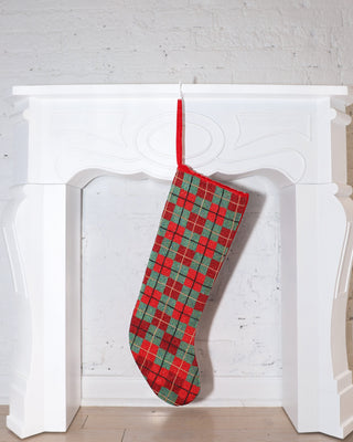 Plaid Stocking ✦ Red and Green