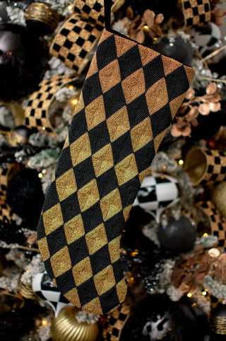 Diamond Black & Gold Stocking