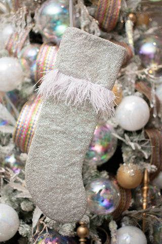 Feather Stocking in Shiny Silver