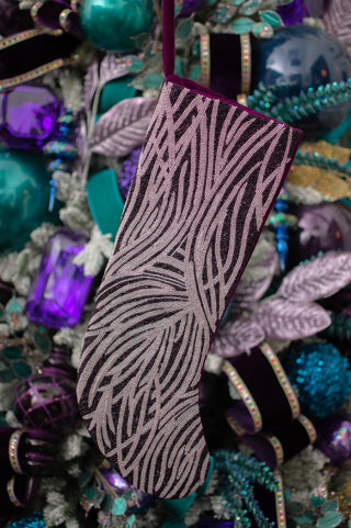 Purple Peacock Pattern Stocking