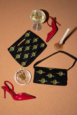 Olive Strap Structured Bag