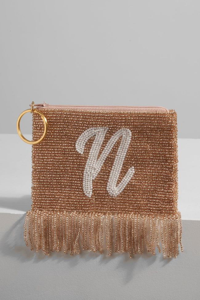 Beach Paradise Beaded Coin Pouch