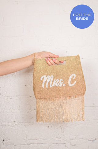 Mrs. Initial Fringe Pouch