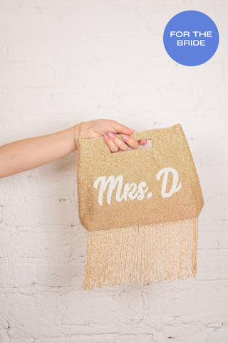 Mrs. Initial Fringe Pouch