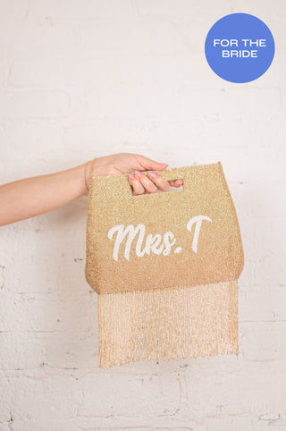 Mrs. Initial Fringe Pouch